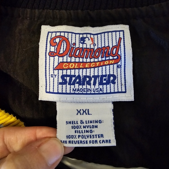 Vtg Starter Diamond Collection Pittsburgh Pirates 2XL Nylon Embroidered Jacket - Picture 5 of 10